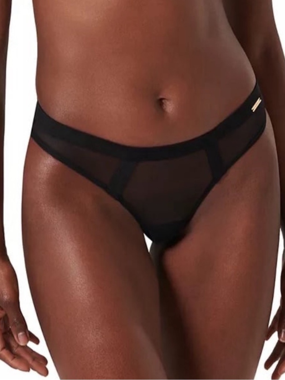 Bluebella Karolina Black Mesh Thong Lingerie XS NWT Sheer